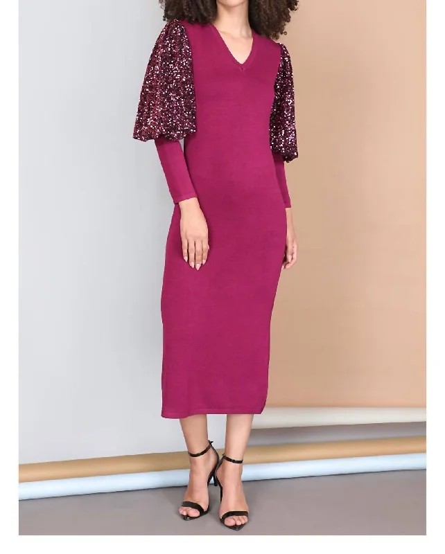 Sequin Dress In Fuchsia Sequin Dress Trend