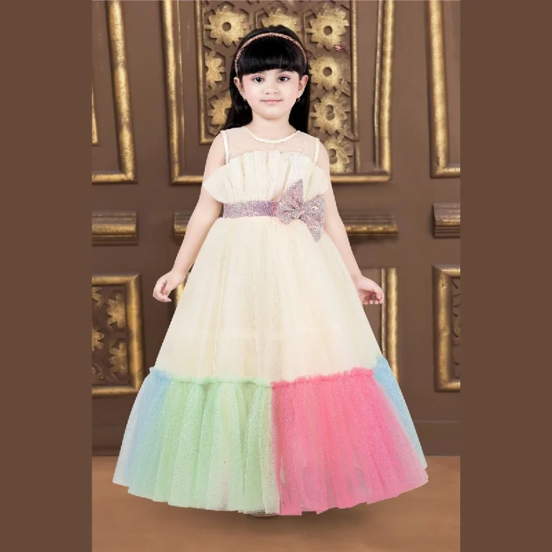 Fawn Sequin Bow Gown for Girls Sequin Dress Party