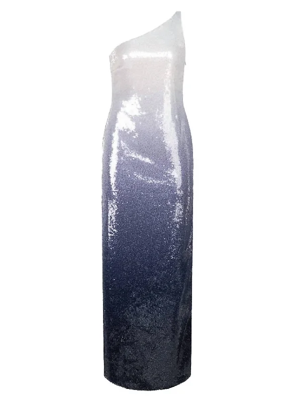 Tinana Ombre Sequined Gown In Blue Ombre Beautiful Sequin Dress