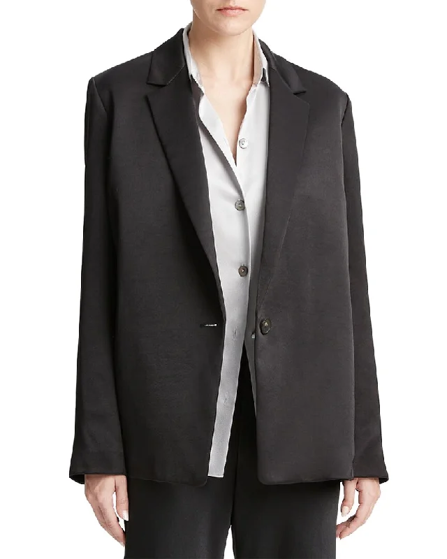 Vince Fluid Satin Blazer Elegant Blazers for Women