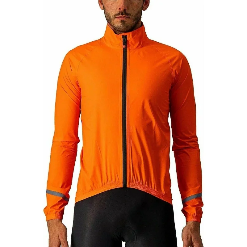 Castelli Emergency 2 Rain Waterproof Mens Cycling Jacket - Orange Best women's jackets for rain