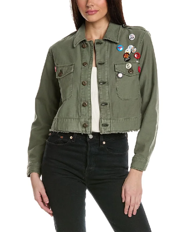 MOTHER Denim The Cropped Veteran Jacket Modern Work Blazer