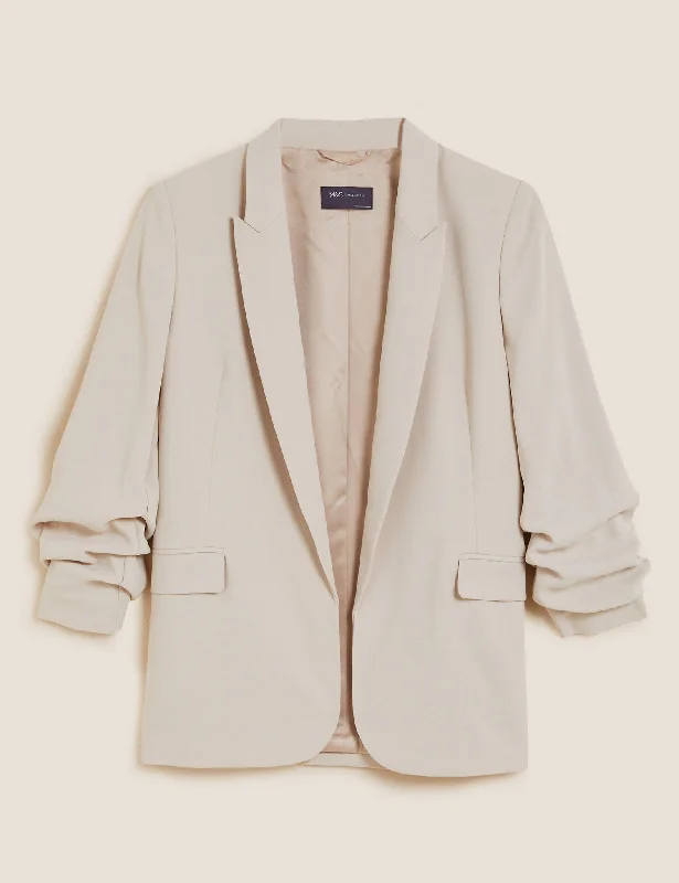 Ruched Sleeve Blazer Women’s Blazer Fashion