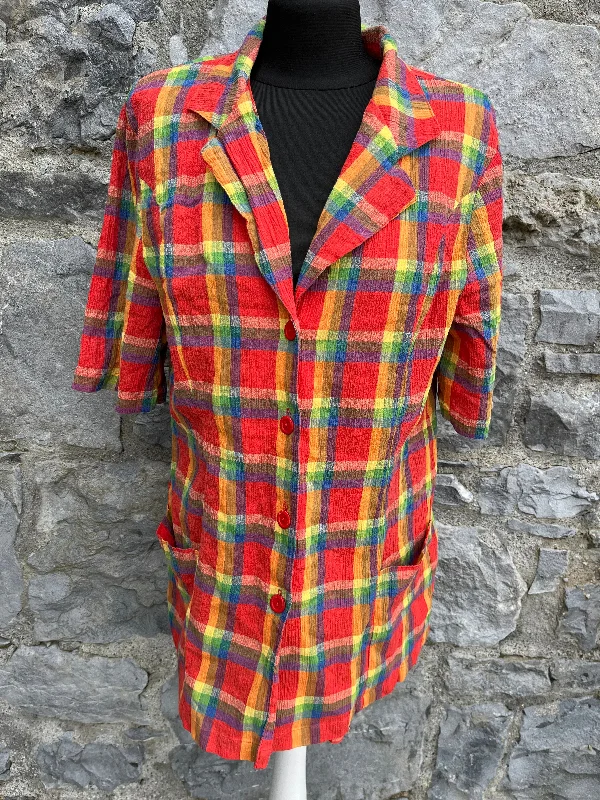 90s rainbow check blazer uk 12 Relaxed Fit Blazer