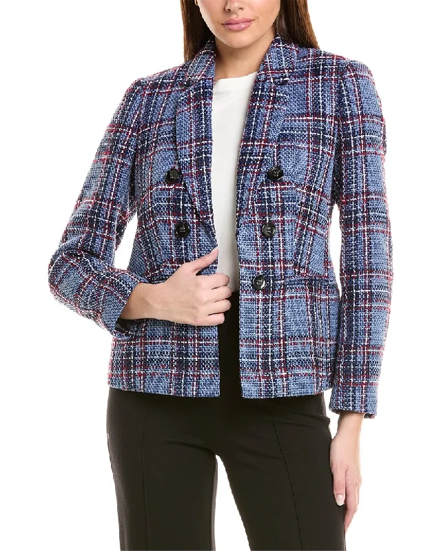 Jones New York Tweed Jacket Structured Blazer Jacket