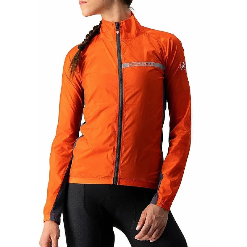 Castelli Squadra Stretch Womens Cycling Jacket - Red Women's travel-friendly jackets