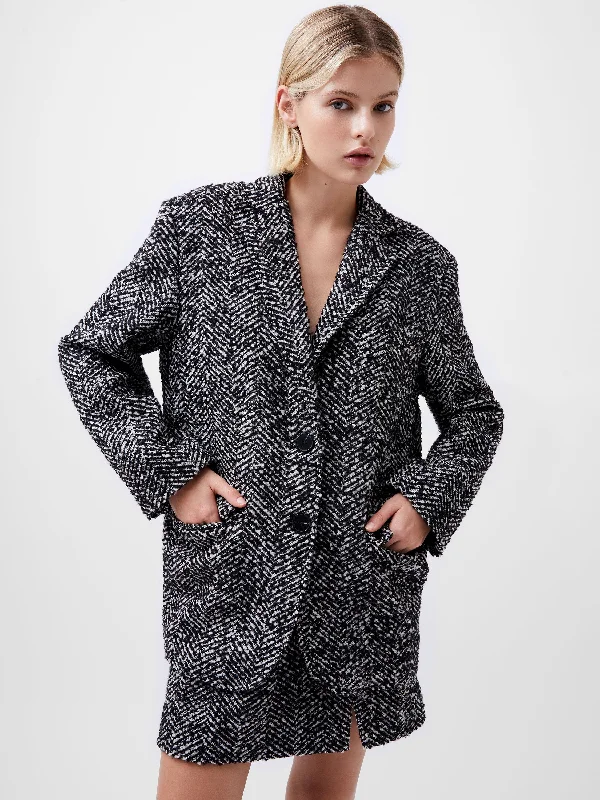 Chantelle Herringbone Blazer Women’s Long Blazer