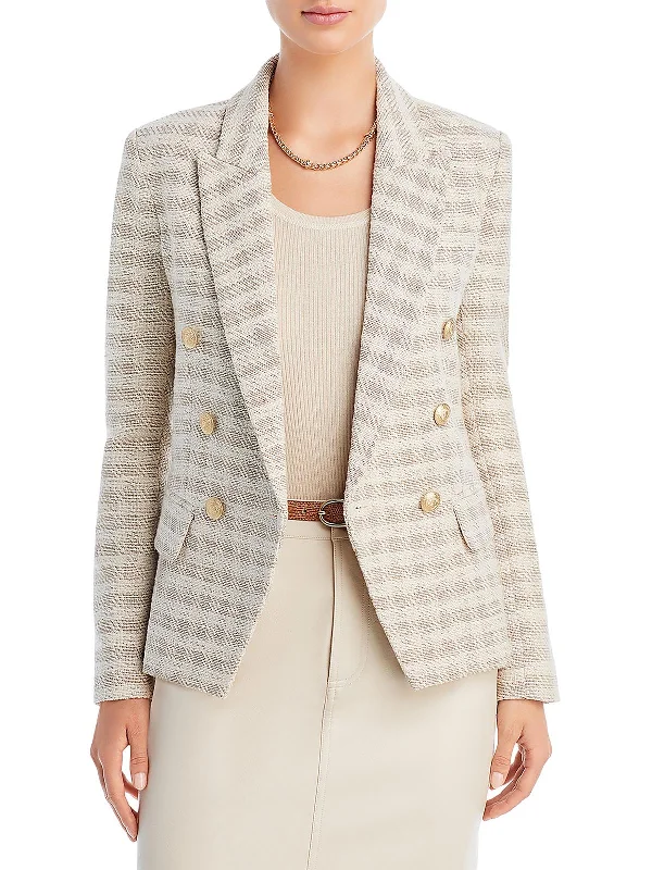 Kenzie Womens Tweed Office Double-Breasted Blazer Women’s Blazer Collection