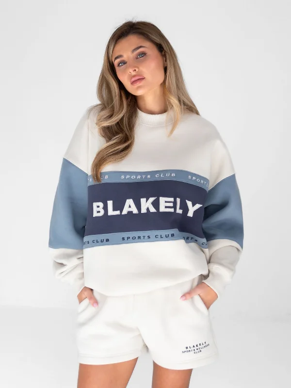 Alpine Oversized Jumper - Navy/Chalk Trendy Pullover Tops