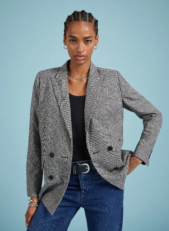 Beatrix Recycled Wool Blend Blazer Stylish Tweed Blazer