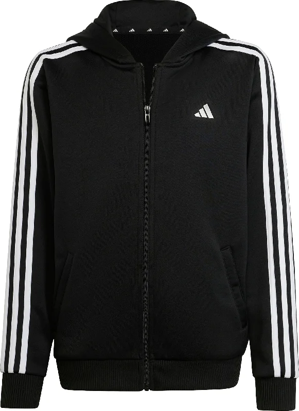 adidas Essentials AeroReady 3 Stripes Junior Training Track Jacket - Black Women's Zara jackets