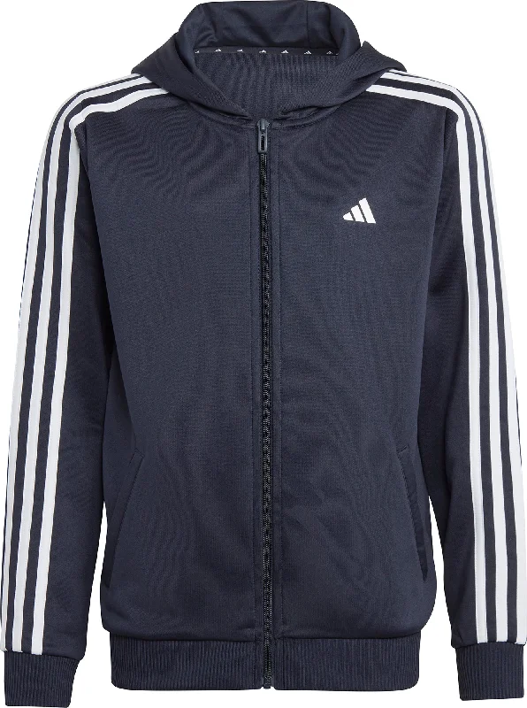 adidas Essentials AeroReady 3 Stripes Junior Training Track Jacket - Blue Women's winter puffer jackets