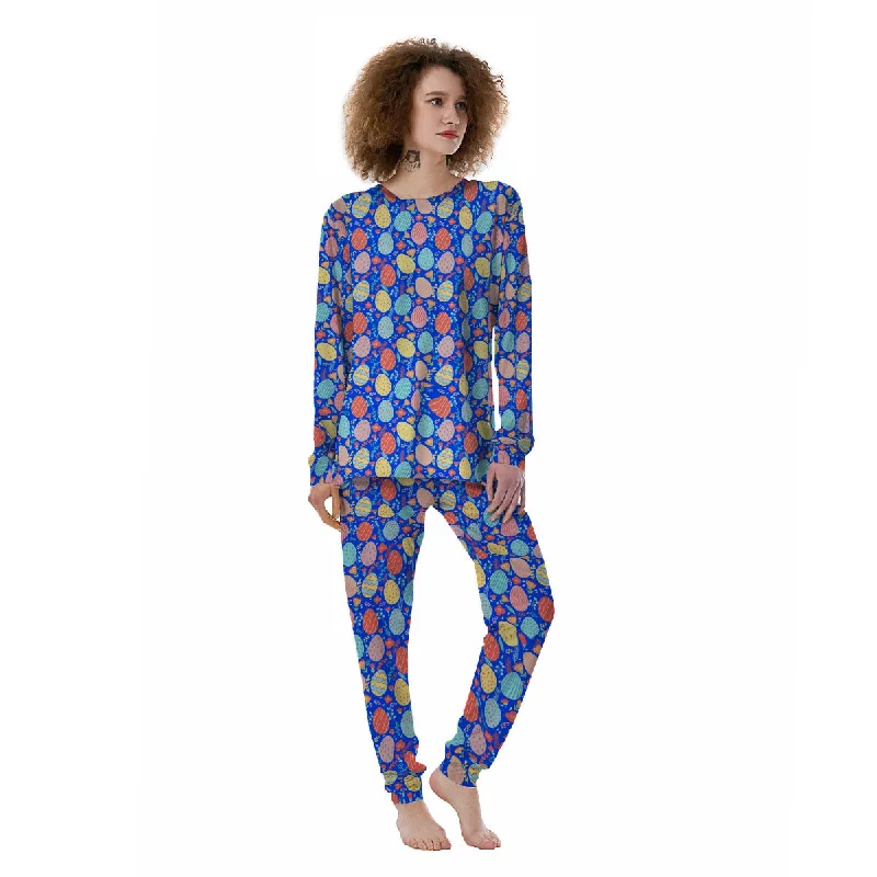 Easter Eggs Colorful Print Pattern Women's Pajamas Classic pajama sets