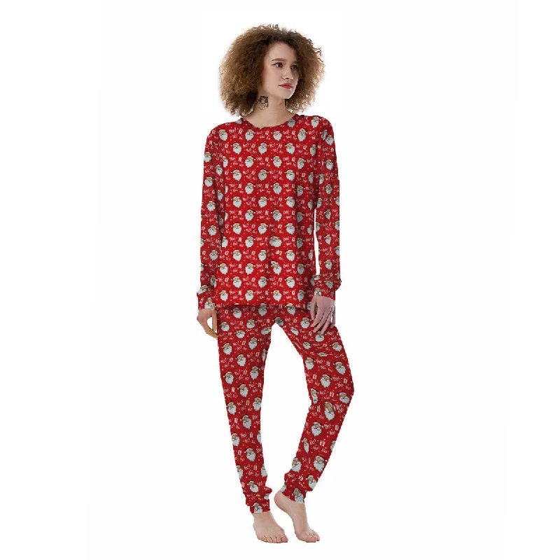 Emoji Christmas Print Pattern Women's Pajamas Knitted pajama sets