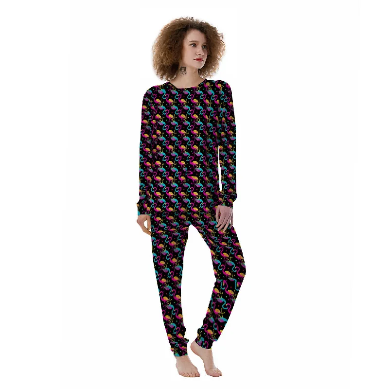 Flamingo Colorful Print Pattern Women's Pajamas Zara pajama sets