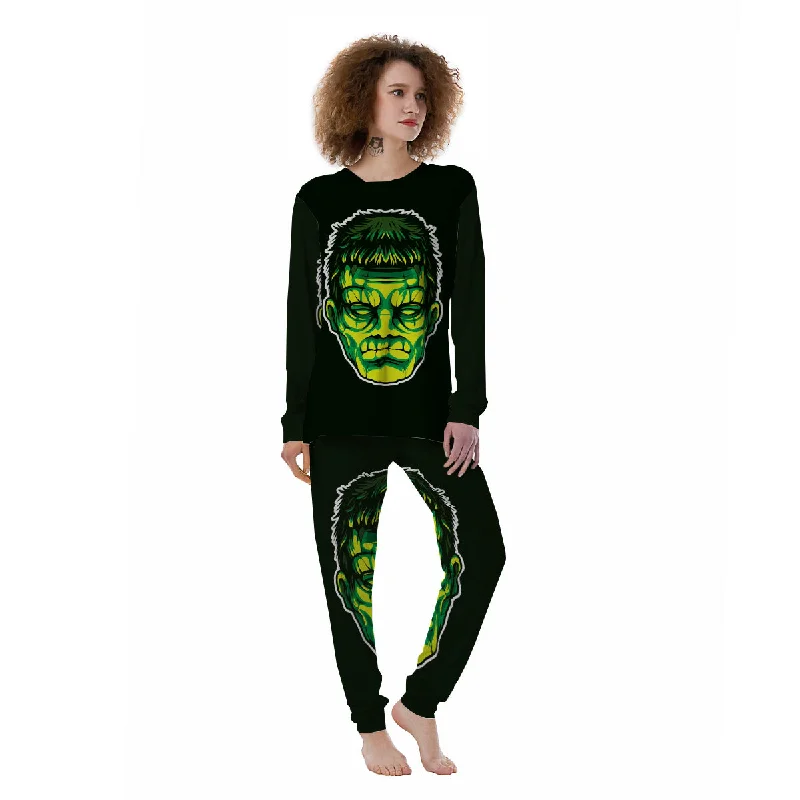 Frankenstein Cartoon Print Women's Pajamas Men's pajama sets