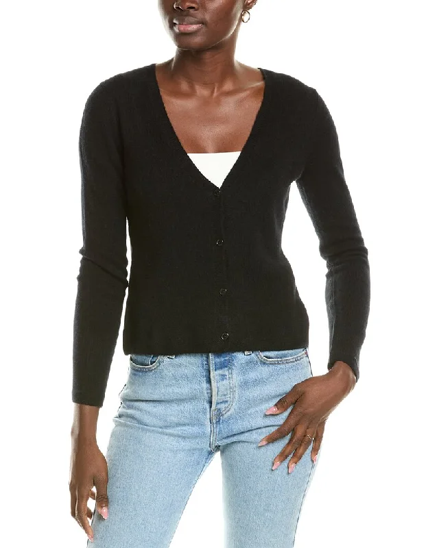 Sofiacashmere Modern V-Neck Cashmere Cardigan Streetwear sweaters