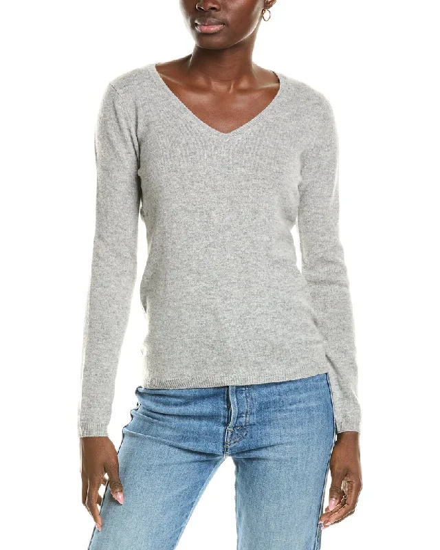 Sofiacashmere Modern V-Neck Cashmere Sweater Moisture-wicking sweaters