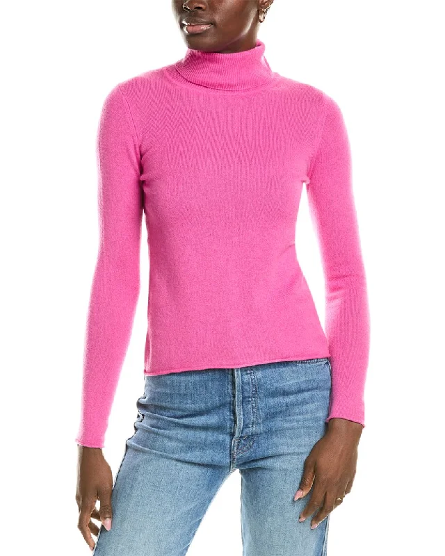 Sofiacashmere Roll Cuff & Hem Turtleneck Sweater Mohair sweaters