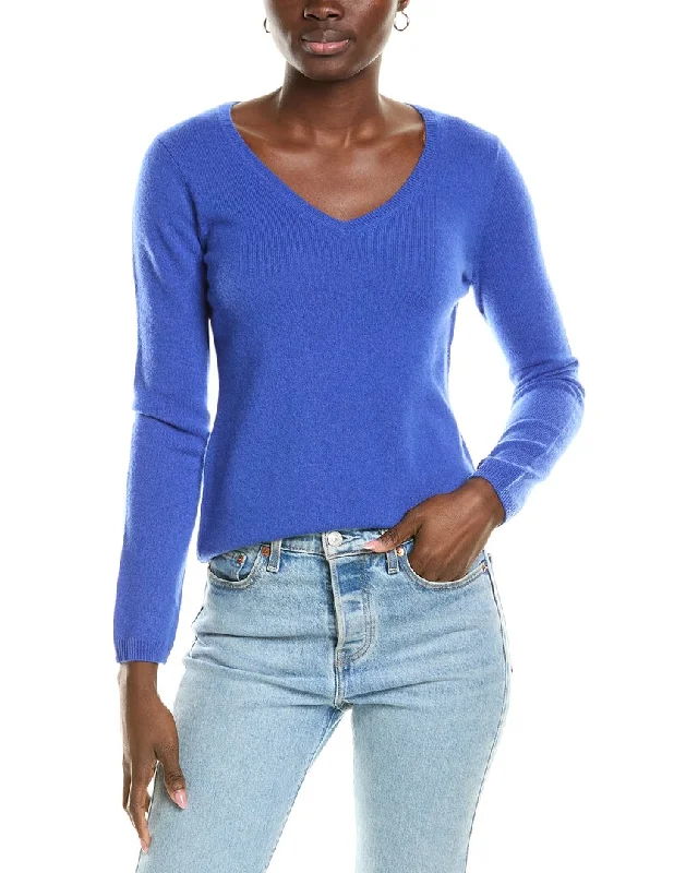 Sofiacashmere Modern V-Neck Cashmere Sweater Budget-friendly sweaters