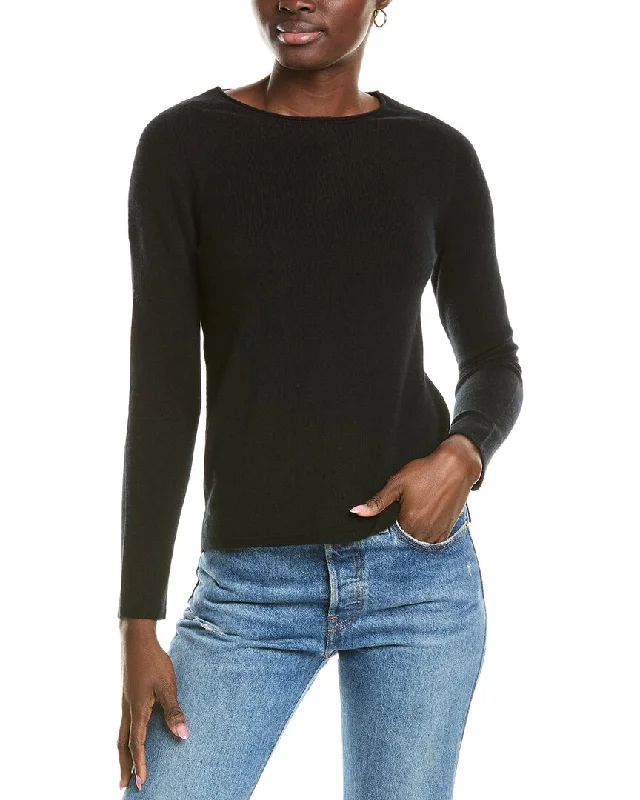 Sofiacashmere Relaxed Crewneck Cashmere Sweater Zip-up sweaters