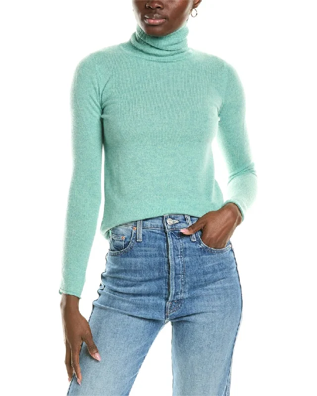 Sofiacashmere Roll Cuff & Hem Turtleneck Sweater Wrinkle-resistant sweaters