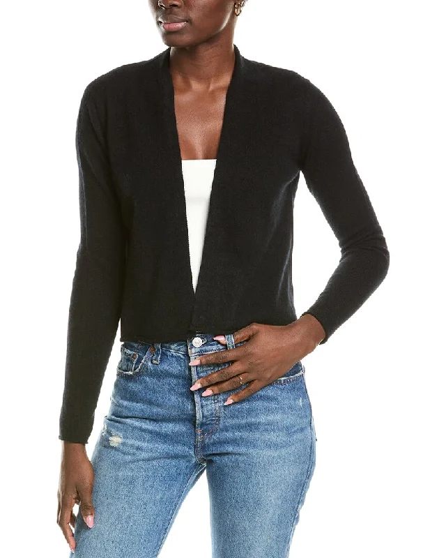 Sofiacashmere Cropped Open Cashmere Cardigan Spring sweaters