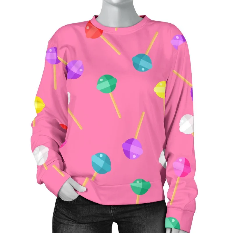 Lollipop Colorful Pattern Print Women's Sweatshirt High-end sweaters