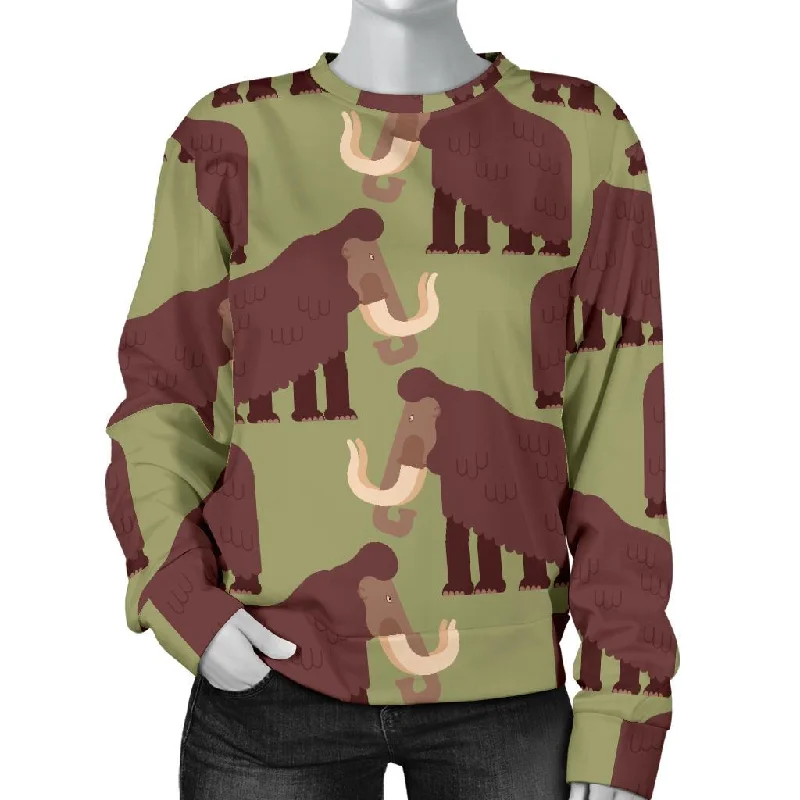 Mammoth Print Pattern Women's Sweatshirt Holiday sweaters