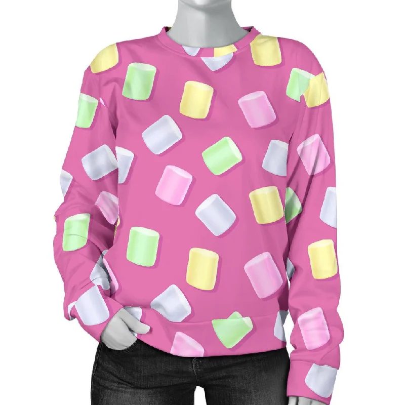 Marshmallow Colorful Pattern Print Women's Sweatshirt Best sweaters for winter