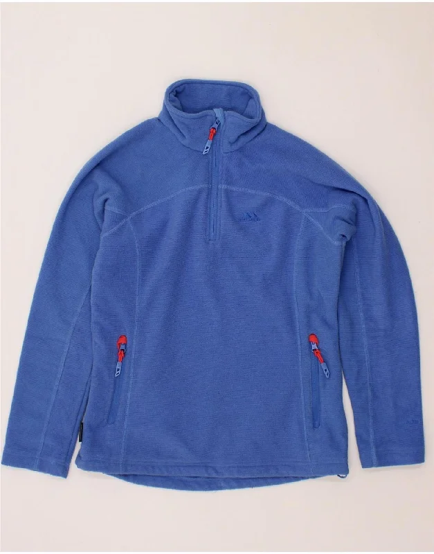 TRESPASS Womens Loose Fit Zip Neck Fleece Jumper UK 10 Small Blue Best sweaters for work