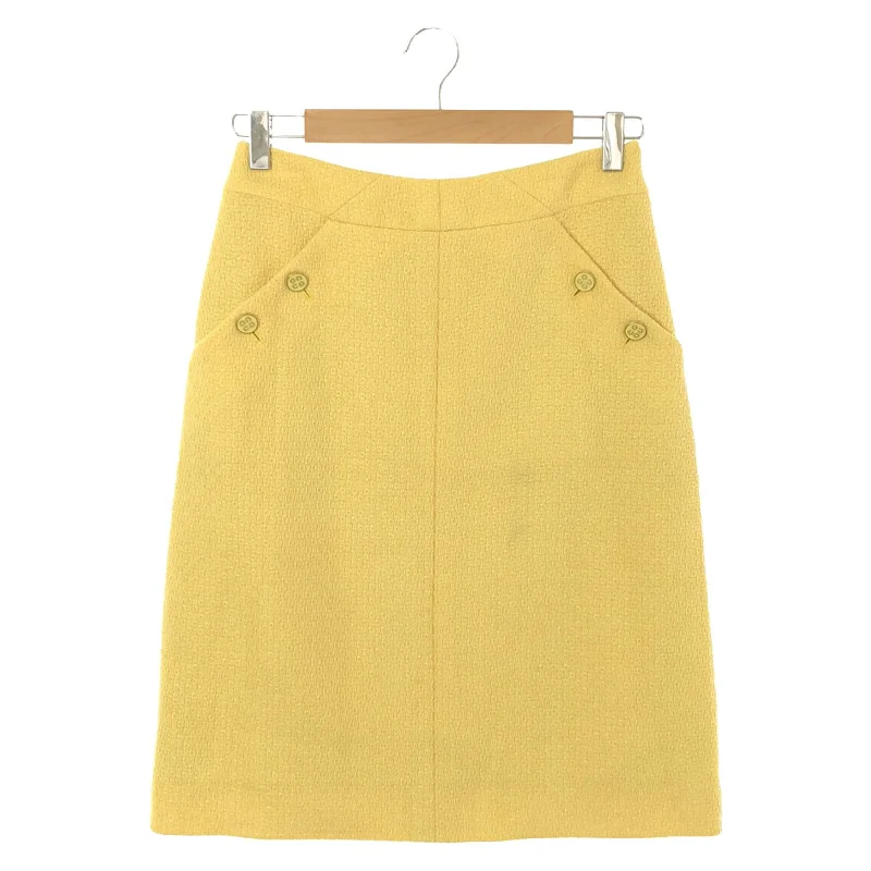 Chanel Wool Skirt Yellow P18109V10311 Breathable unclassified skirts