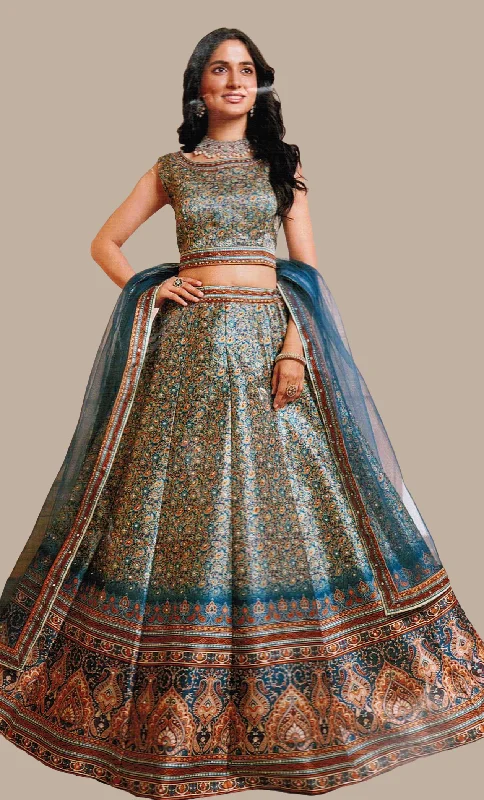 Deep Blue Chania Choli Set Dark color unclassified skirts