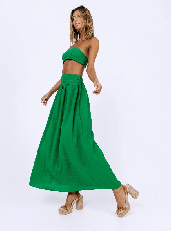 Tatie Set Green Boho unclassified skirts