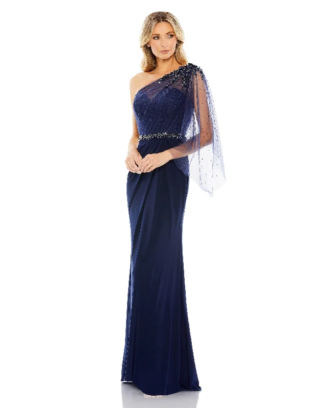 Mac Duggal 79392 Long Formal One Shoulder Dress Best maxi dresses for casual wear