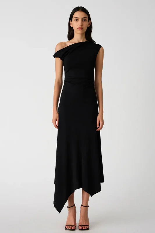 MISHA ALMA MATTE JERSEY MIDI DRESS Strapless midi dresses