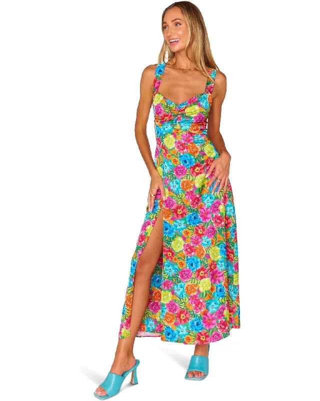 Show Me Your MuMu Mina Midi Dress BRIGHT FLORAL SOIREE A-line midi dresses