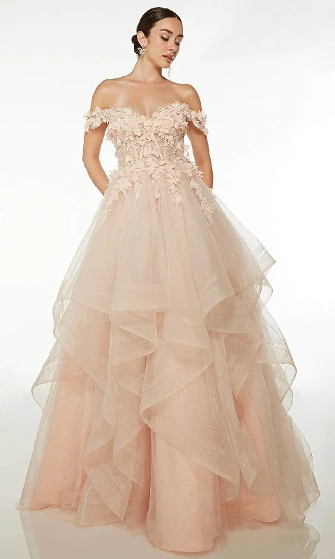 Alyce Paris 61532 - Sweetheart Ruffled Tulle Prom Gown Chic party dresses