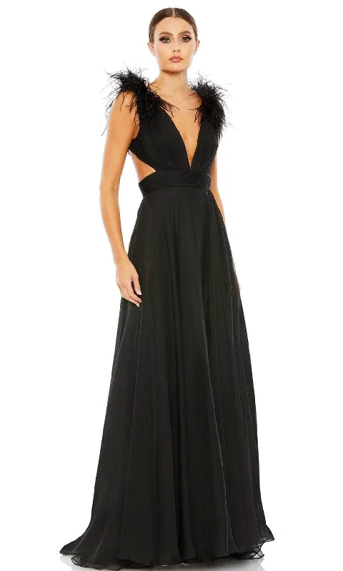 Ieena Duggal 68113 - Plunging V-Neck Evening Dress Stretchy party dresses