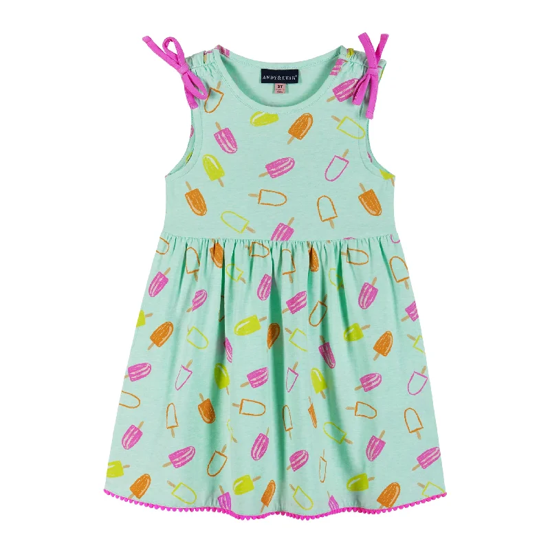 Kids Ice Cream Print Dress Tiered floral dresses