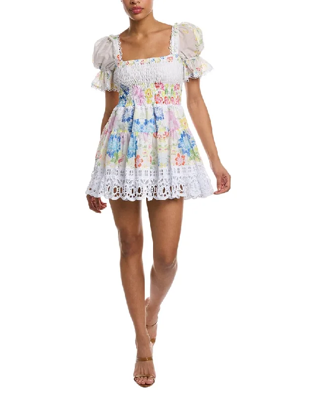 Charo Ruiz Ibiza Vannys Mini Dress Mini Skirt with Lace