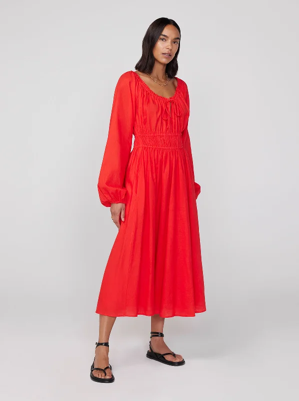 Luella Red Midi Dress Fashion Midi Skirt